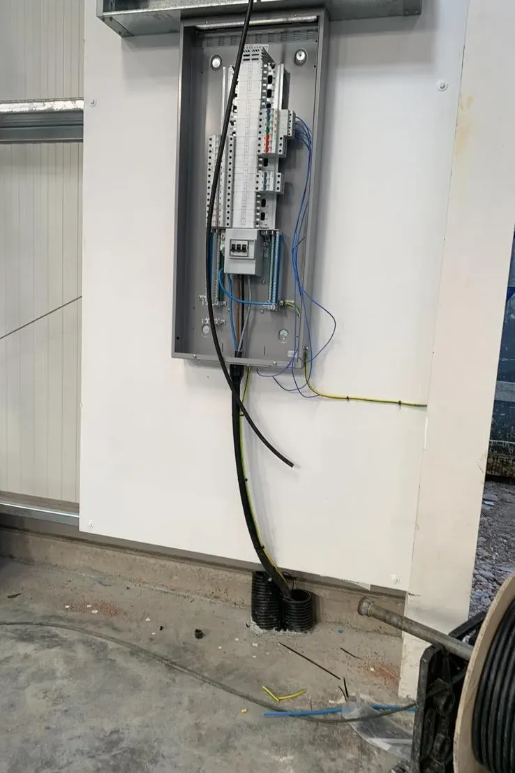 A commercial electrical consumer unit installation in progress by Sussex Brown Sparks.
